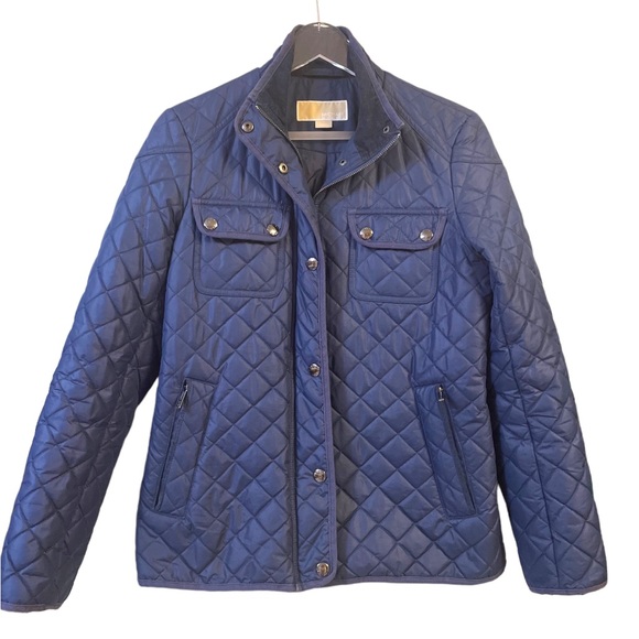 Michael Kors Navy Quilted Jacket - Sz Small - Picture 1 of 9
